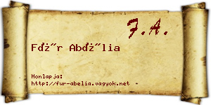 Für Abélia névjegykártya